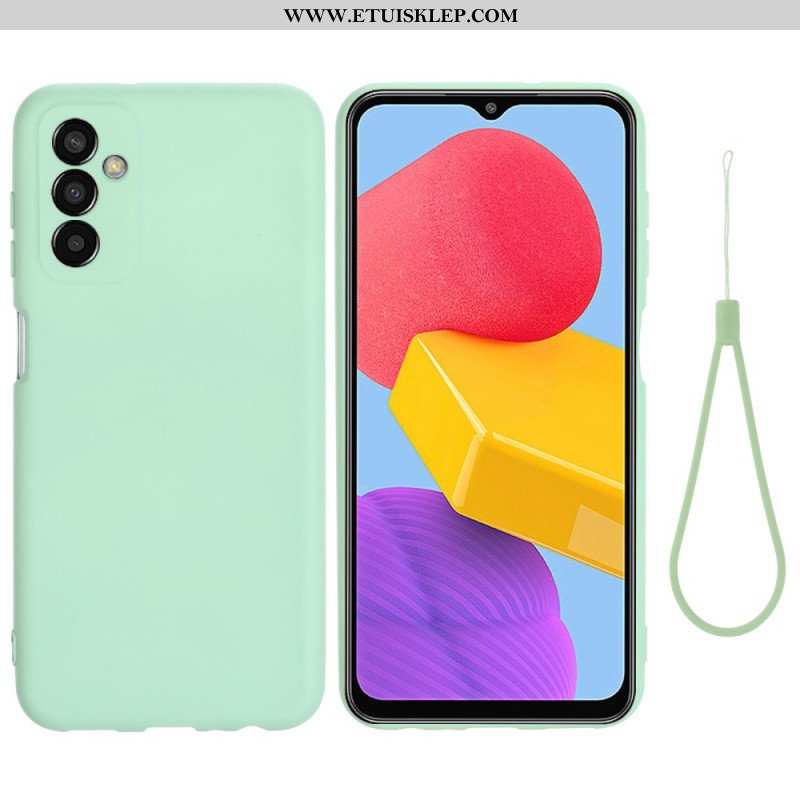 Etui do Samsung Galaxy M13 Płynny Silikon Ze Smyczą